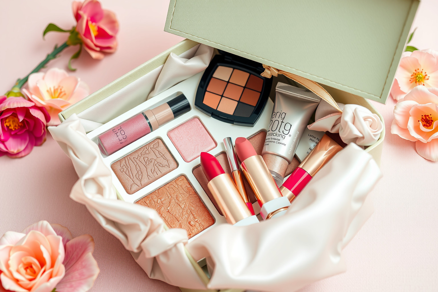 Tavaszi sminkajándék: krémes highlighter és élénk rúzsok ajánlottak.