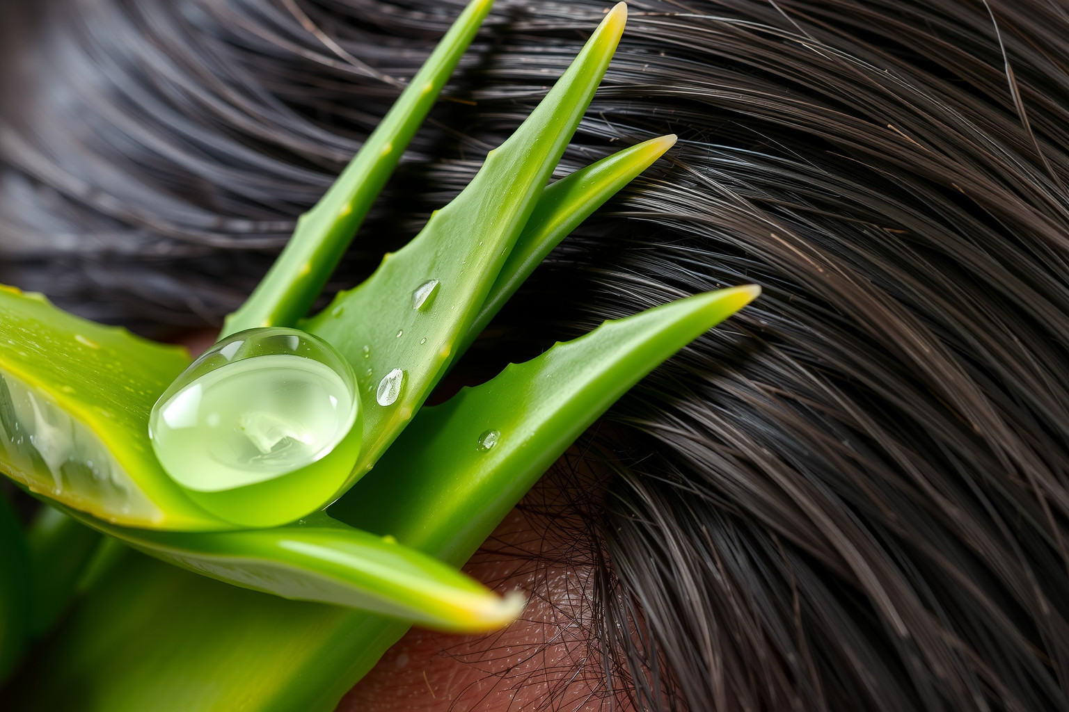 Az Aloe vera nyugtatja a fejbőrt és serkenti a hajnövekedést.