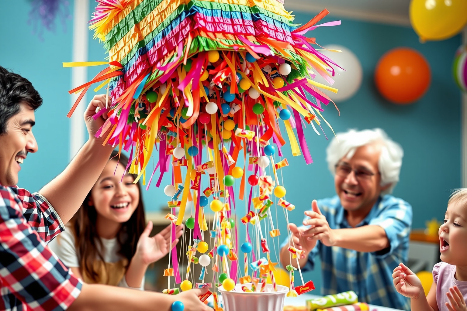 A pinyáta party izgalmas cukorkarejtés a nemleplezéshez.