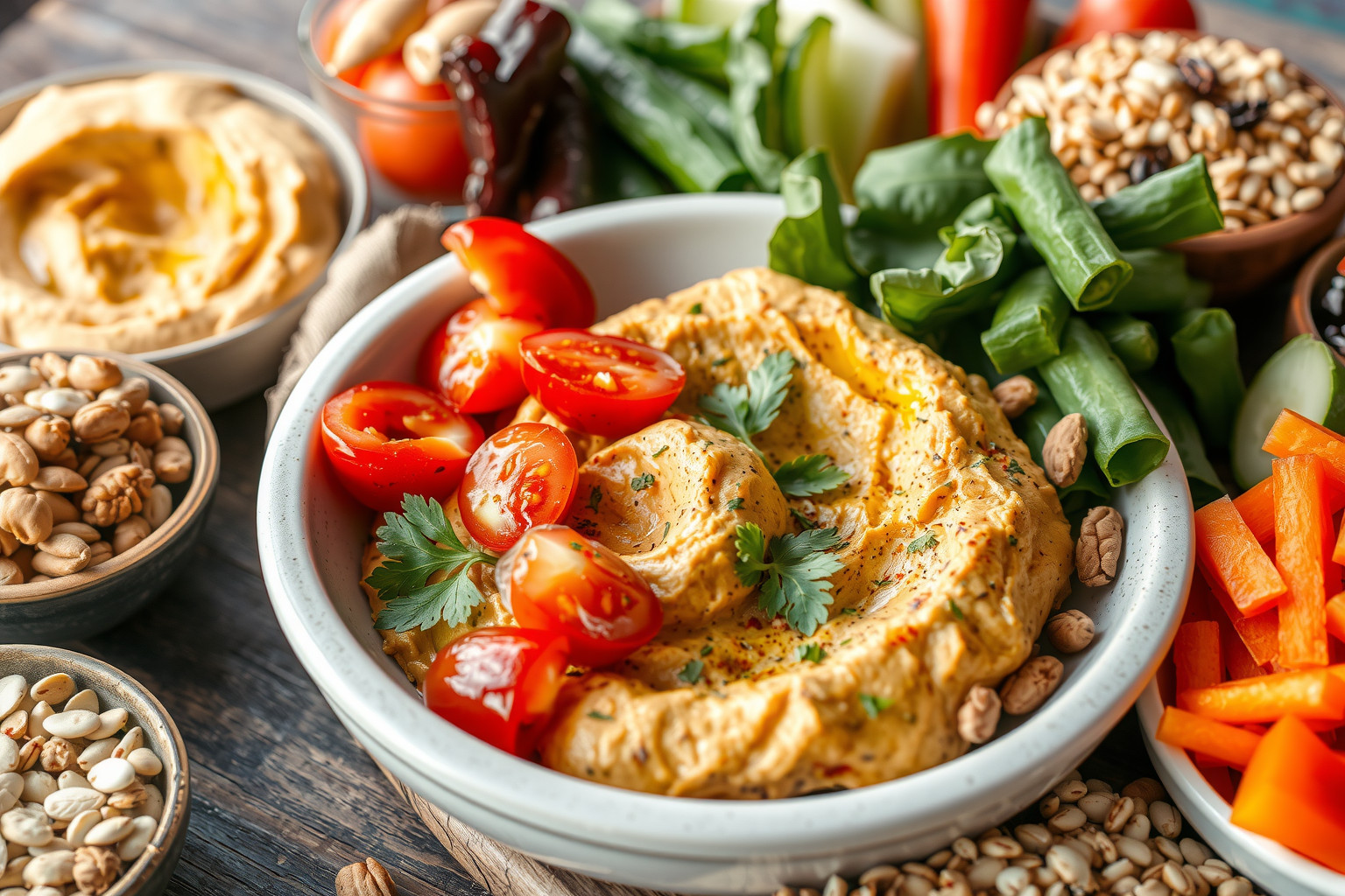 A humusz ideális fehérjeforrás vegetáriánus és vegán étrendben.