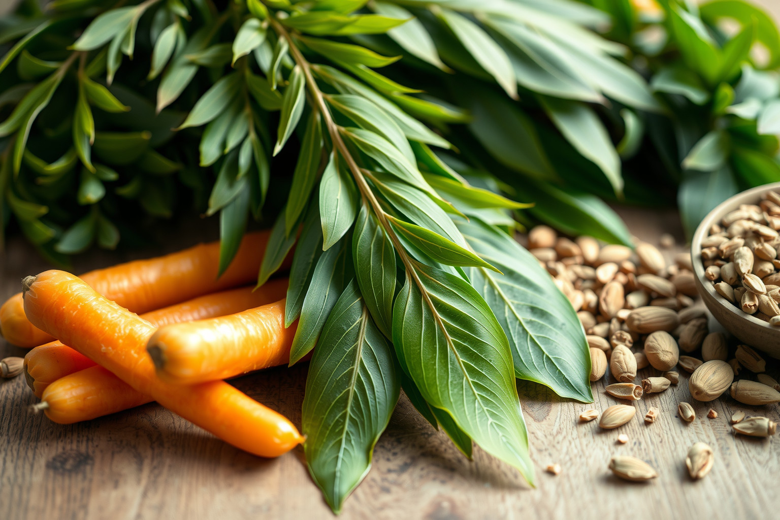 A moringa levelek gazdagok A-, C-, E- és B-vitaminokban.