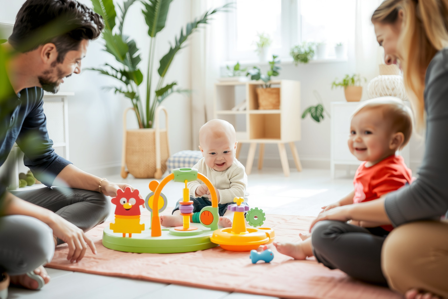 A biztonságos, stimuláló környezet elősegíti a baba szociális fejlődését.