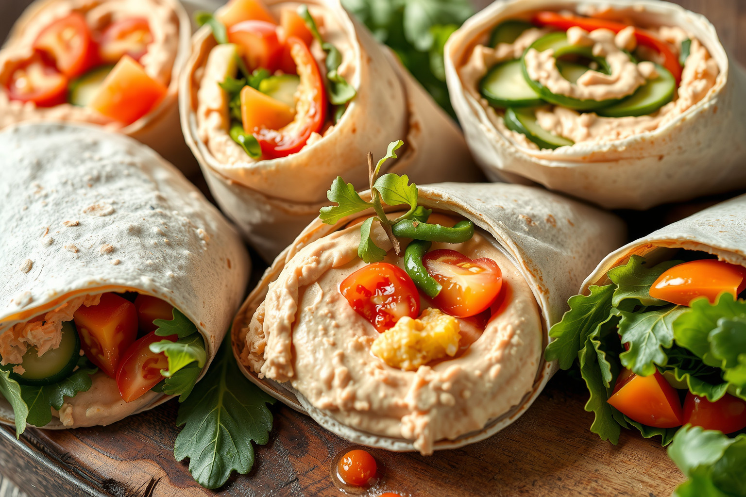 A humusz gazdag fehérjeforrrás, tökéletes wrap-alapanyagként.