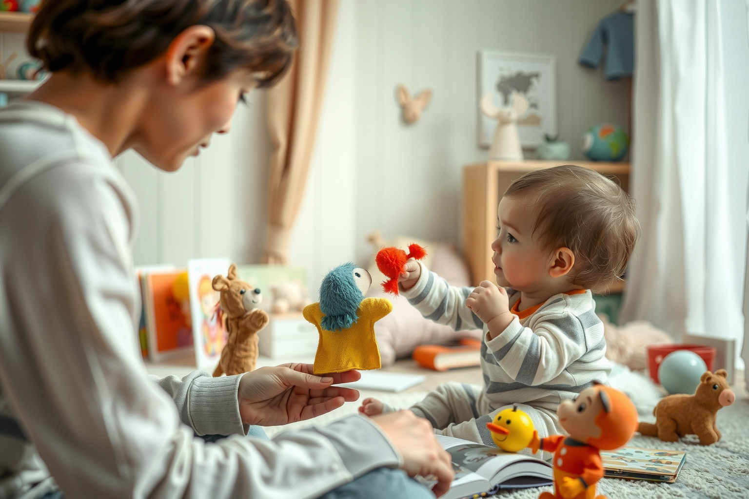 A babaszínház játékos rövid előadásokkal fejleszti érzékszerveket.