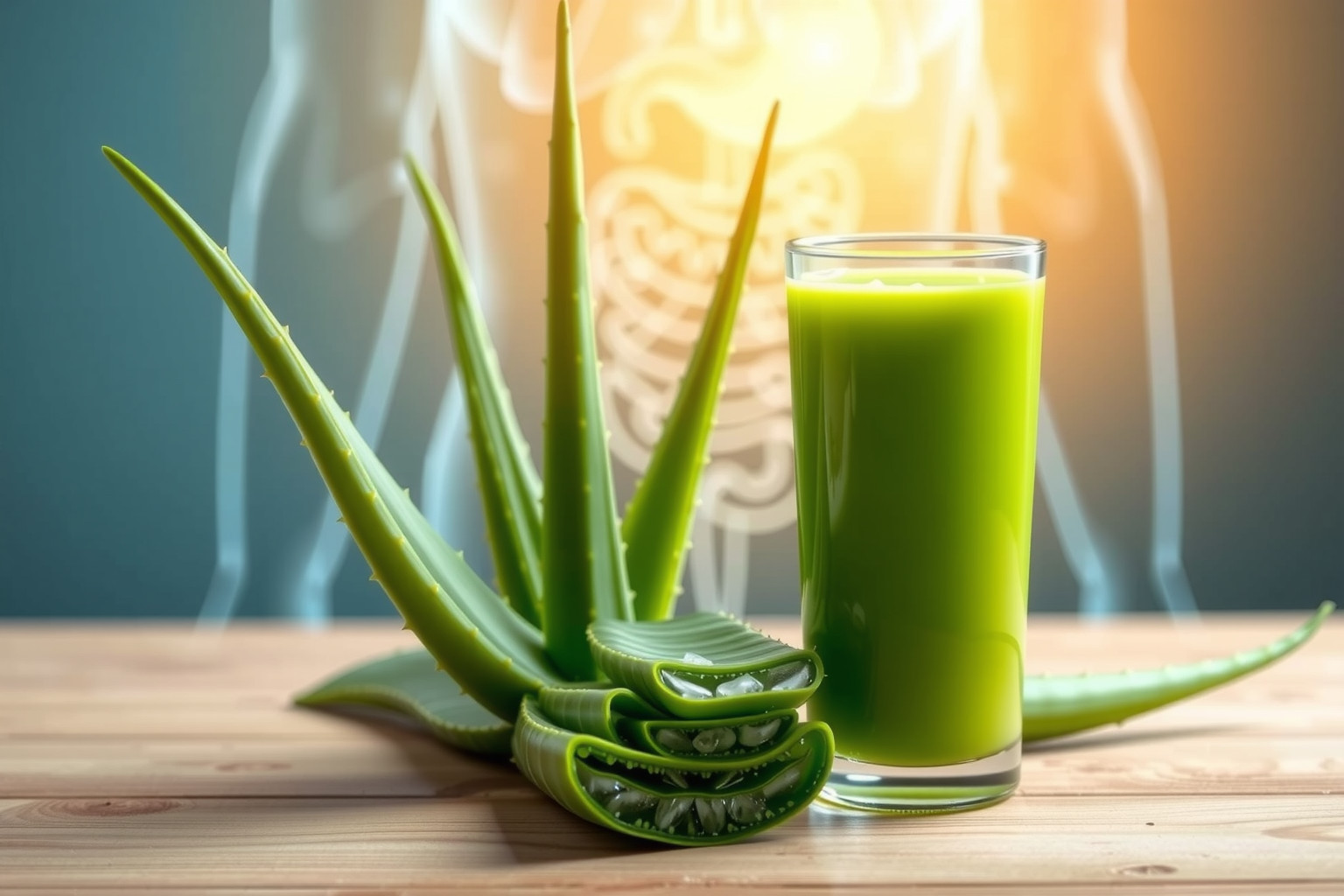 Az aloe vera ital elősegíti a bélflóra egyensúlyát.