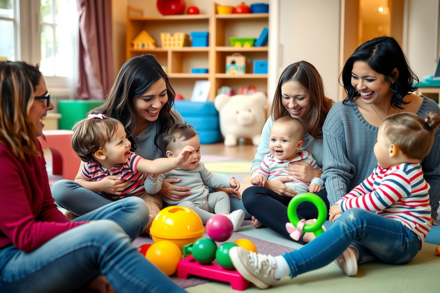 A baba-mama klubok elősegítik a baba korai szociális készségeit.