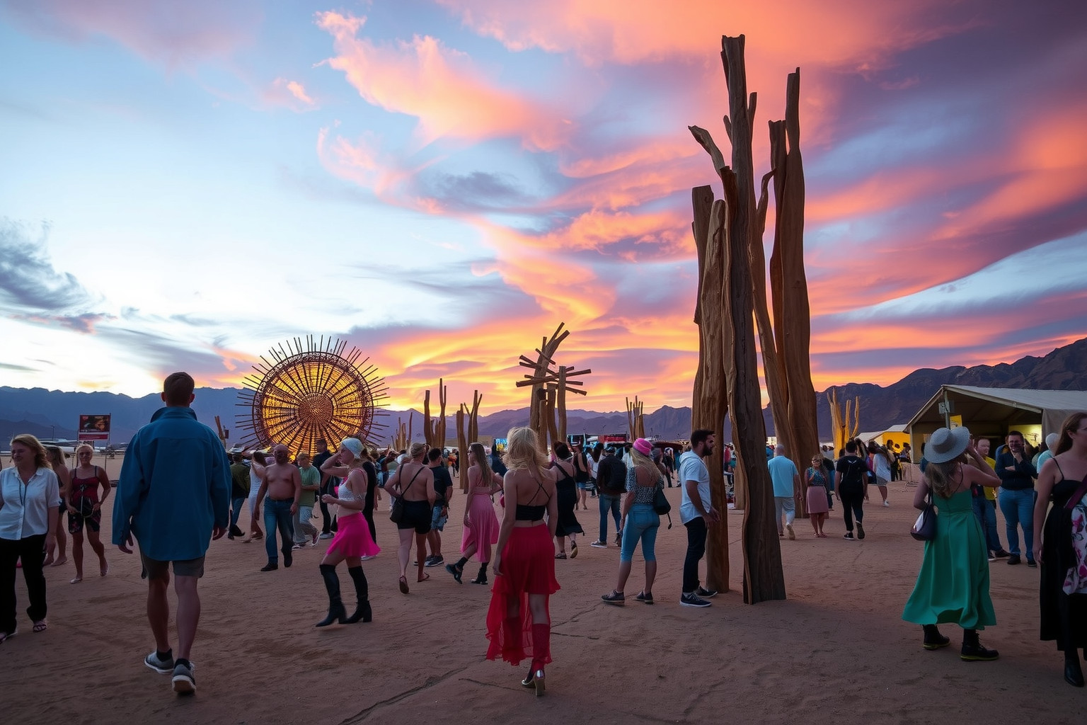 A Burning Man évente tízezer önkifejező művészt vonz a sivatagba.