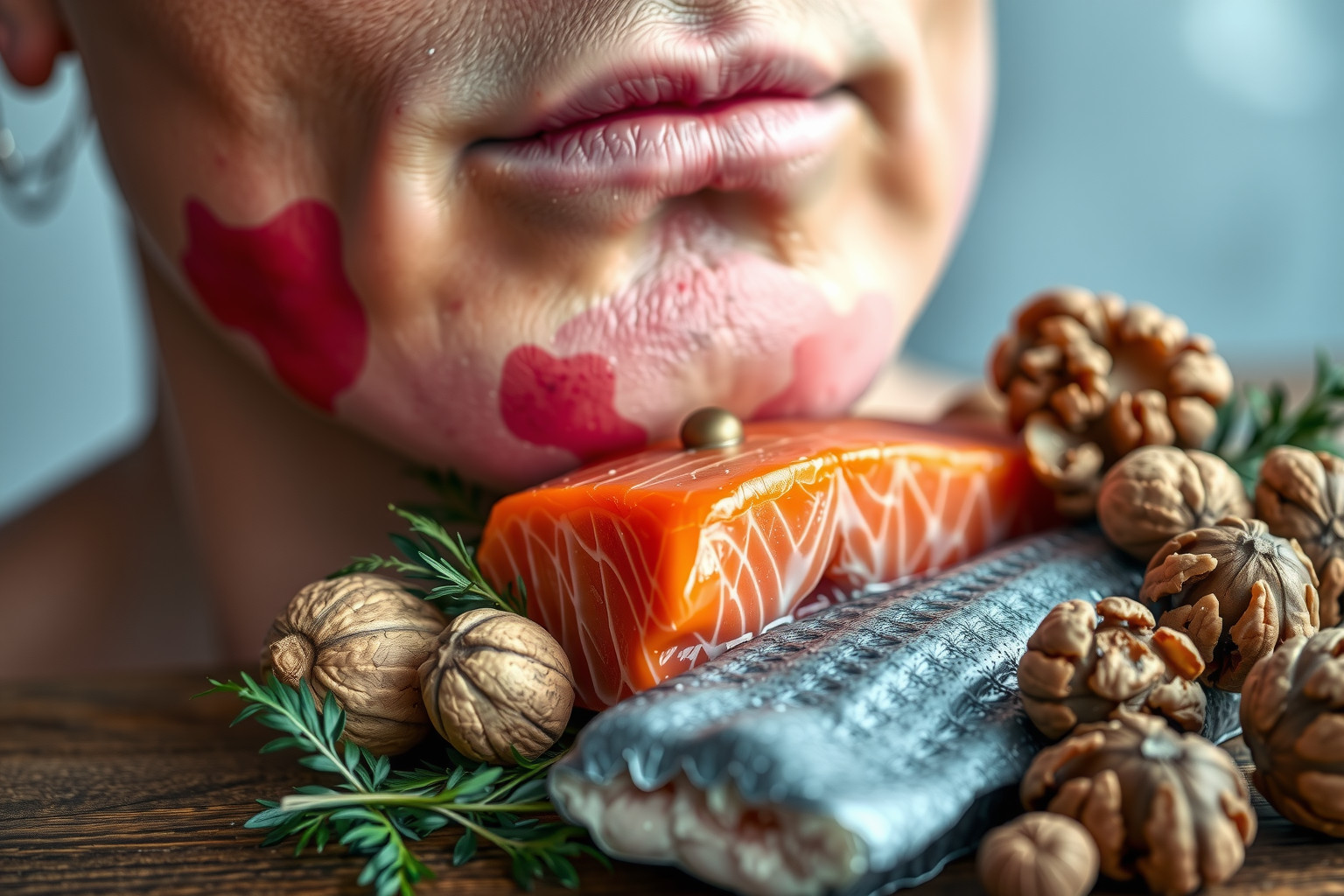 Az omega-3 zsírsavak gyulladáscsökkentő hatással vannak a bőrre.