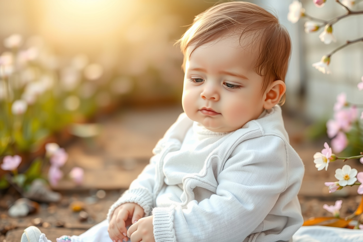 A baba nyugodt időszaka ideális első hajvágásra.