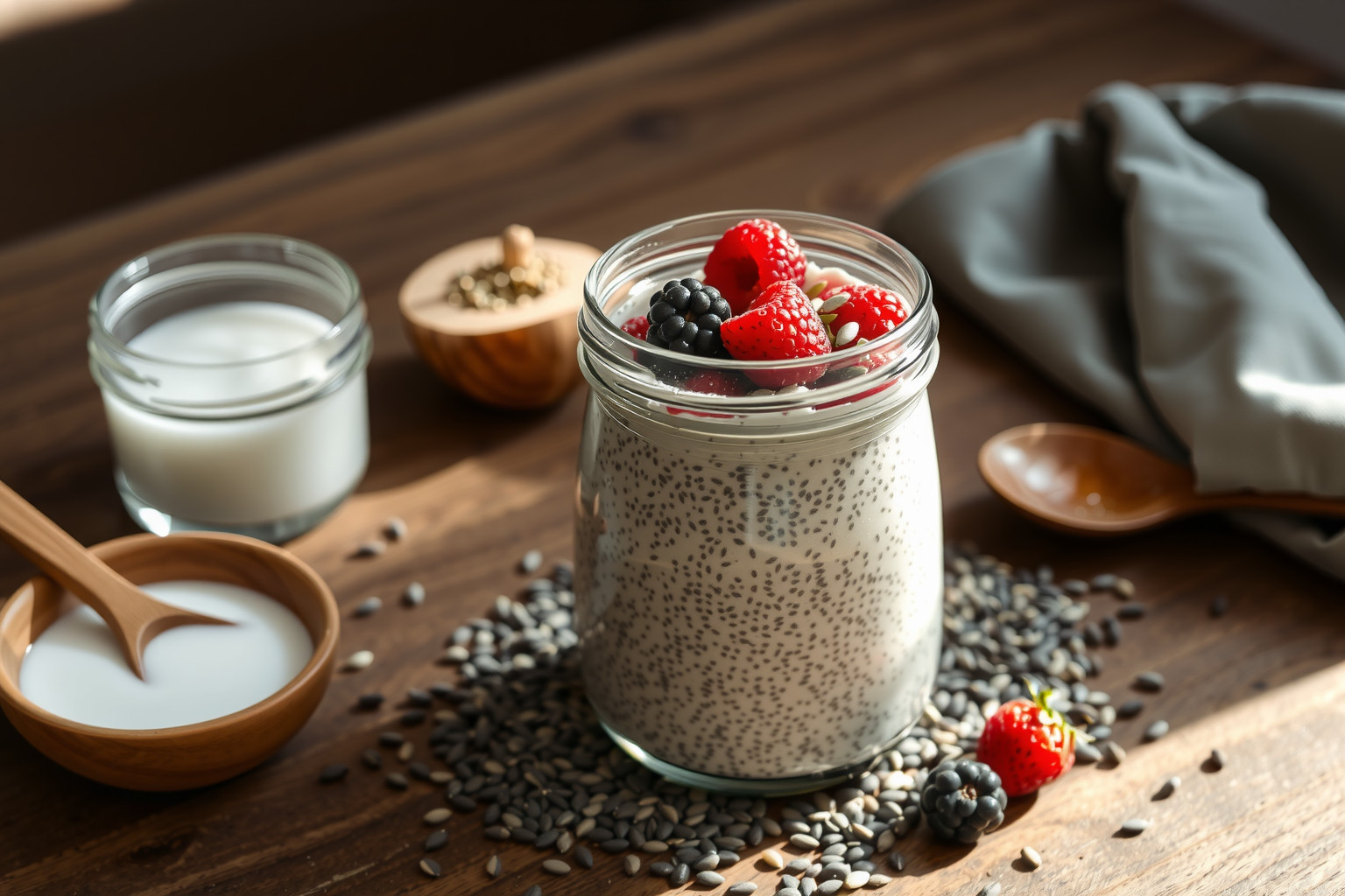 A chia mag gazdag omega-3-ban, hosszú időre telít.