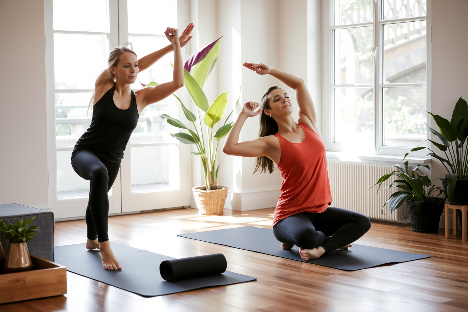 A jóga és pilates erősíti a testet és csillapítja az elmét.
