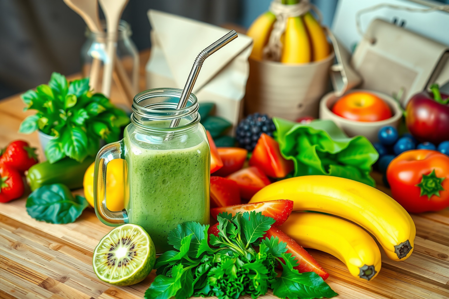Friss, helyi alapanyagokkal készített smoothie csökkenti az ökolábnyomot.