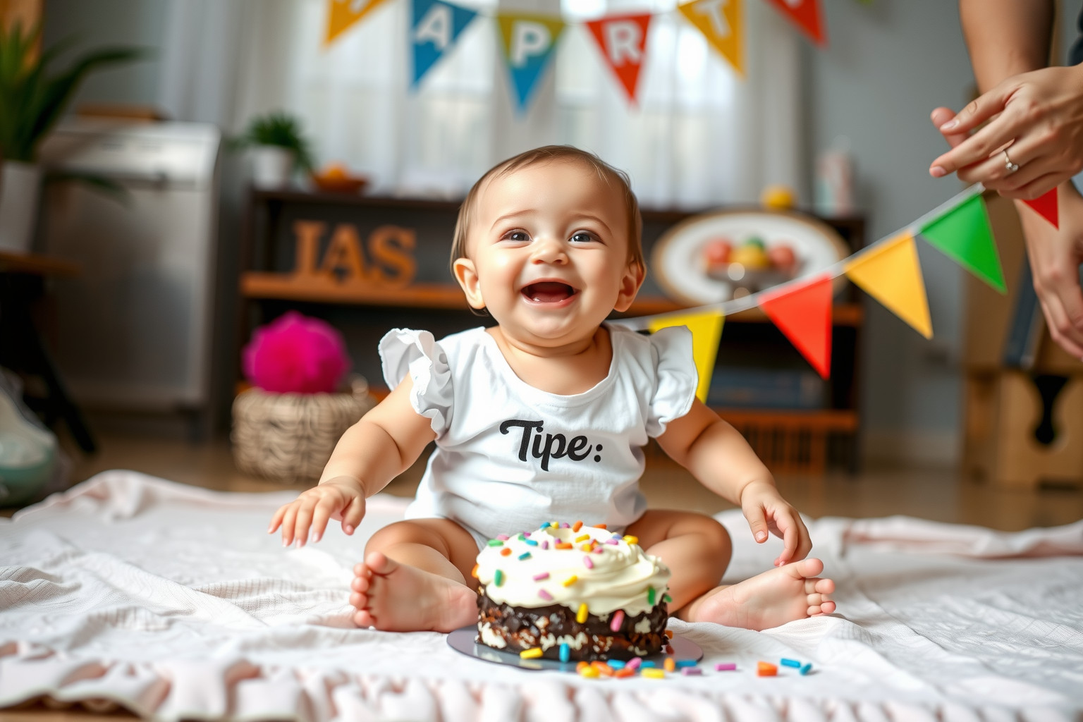 A torta smash játékos élmény az elsősí lépések megörökítésére.