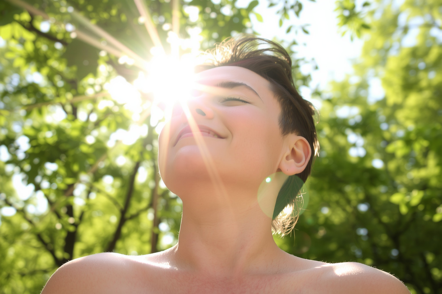 A napfény serkenti a D-vitamin termelést, javítva a hangulatot.