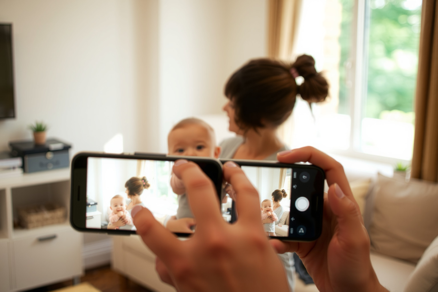 Okostelefonnal könnyedén készíthetsz profi baba-mama fotókat otthon.