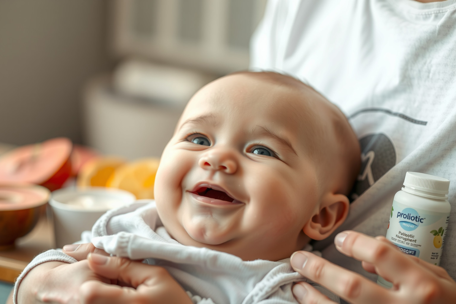A probiotikumok segítik a baba bélflórájának egészséges fejlődését.