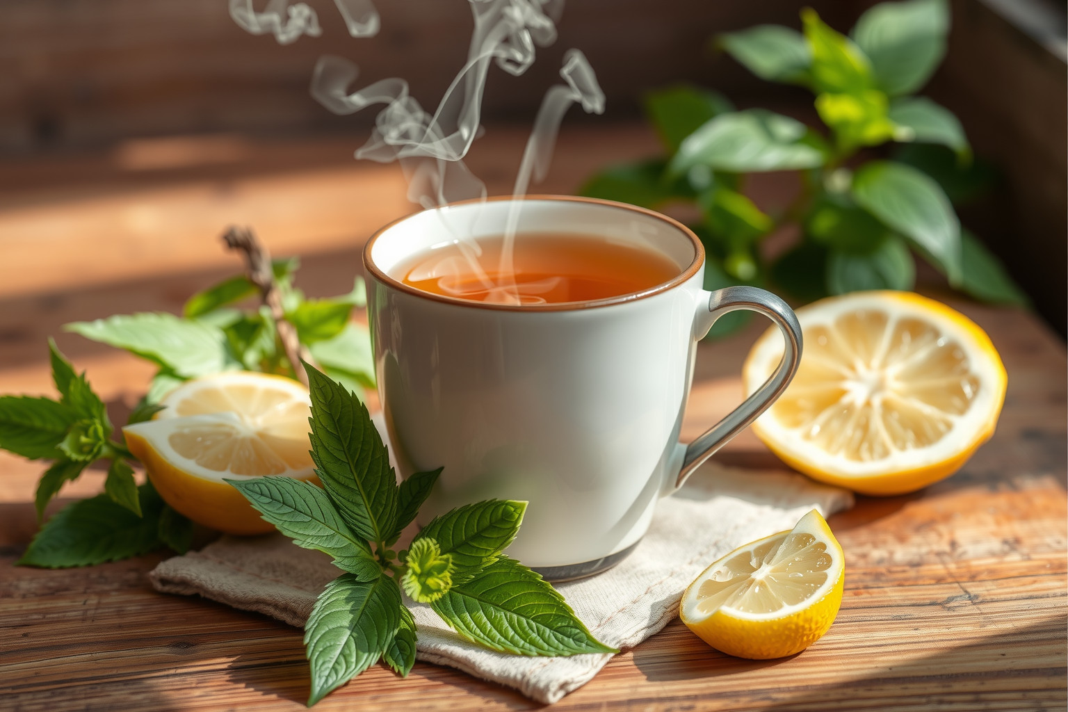 A citromfű tea csökkenti a puffadást és nyugtatja a gyomrot.