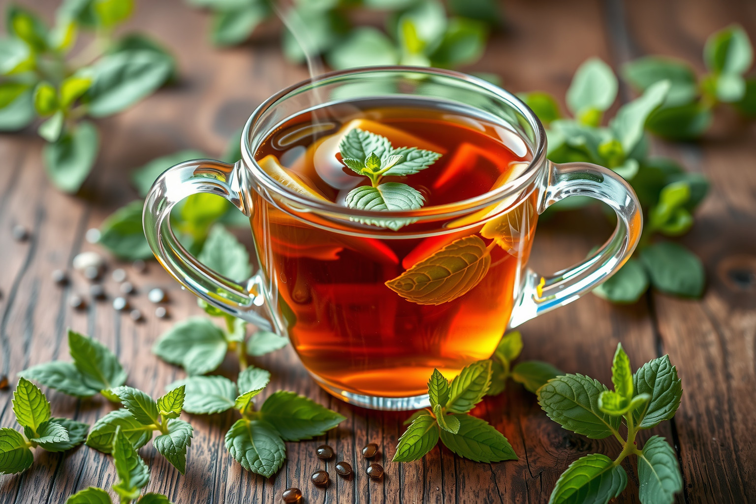 A citromfű tea fő hatóanyagai a flavonoidok és illóolajok.