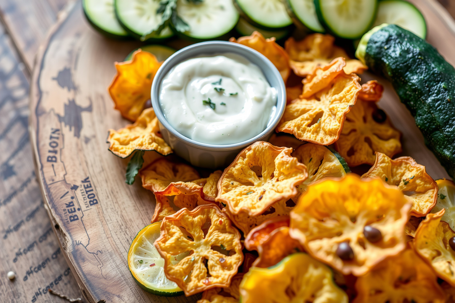 A cukkini chips gluténmentes, alacsony kalóriatartalmú nassolnivaló.