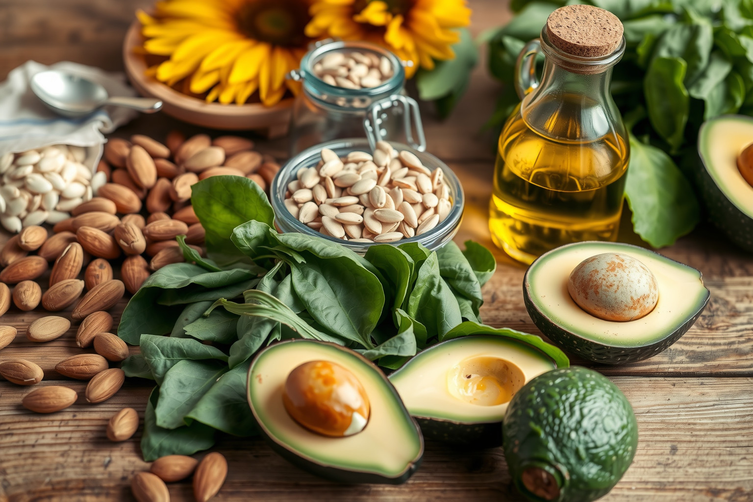 Az E-vitamin segíti a bőr regenerálódását és védi a sejteket.
