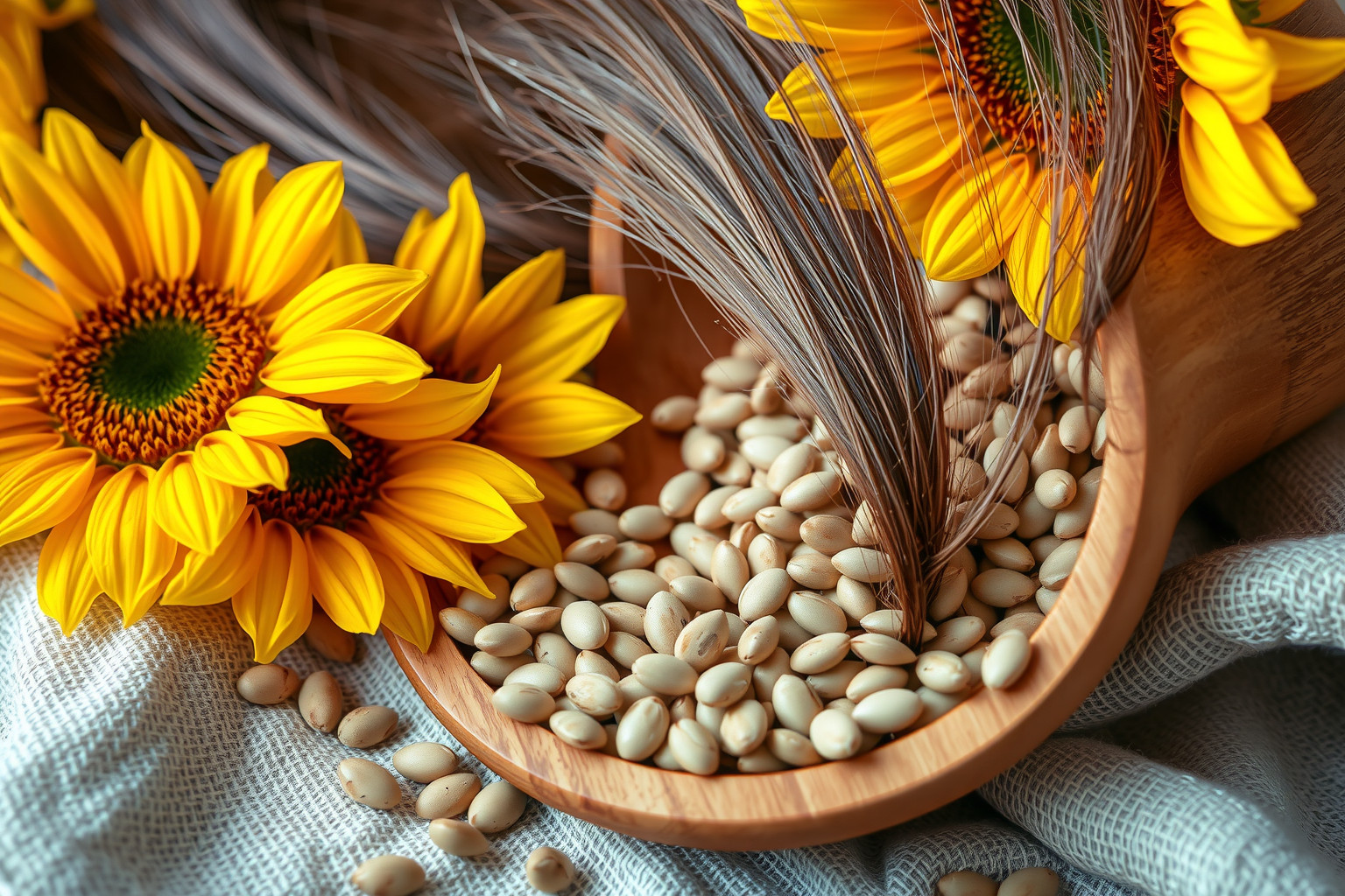 A napraforgómag gazdag E-vitaminban, amely védi a bőrt.