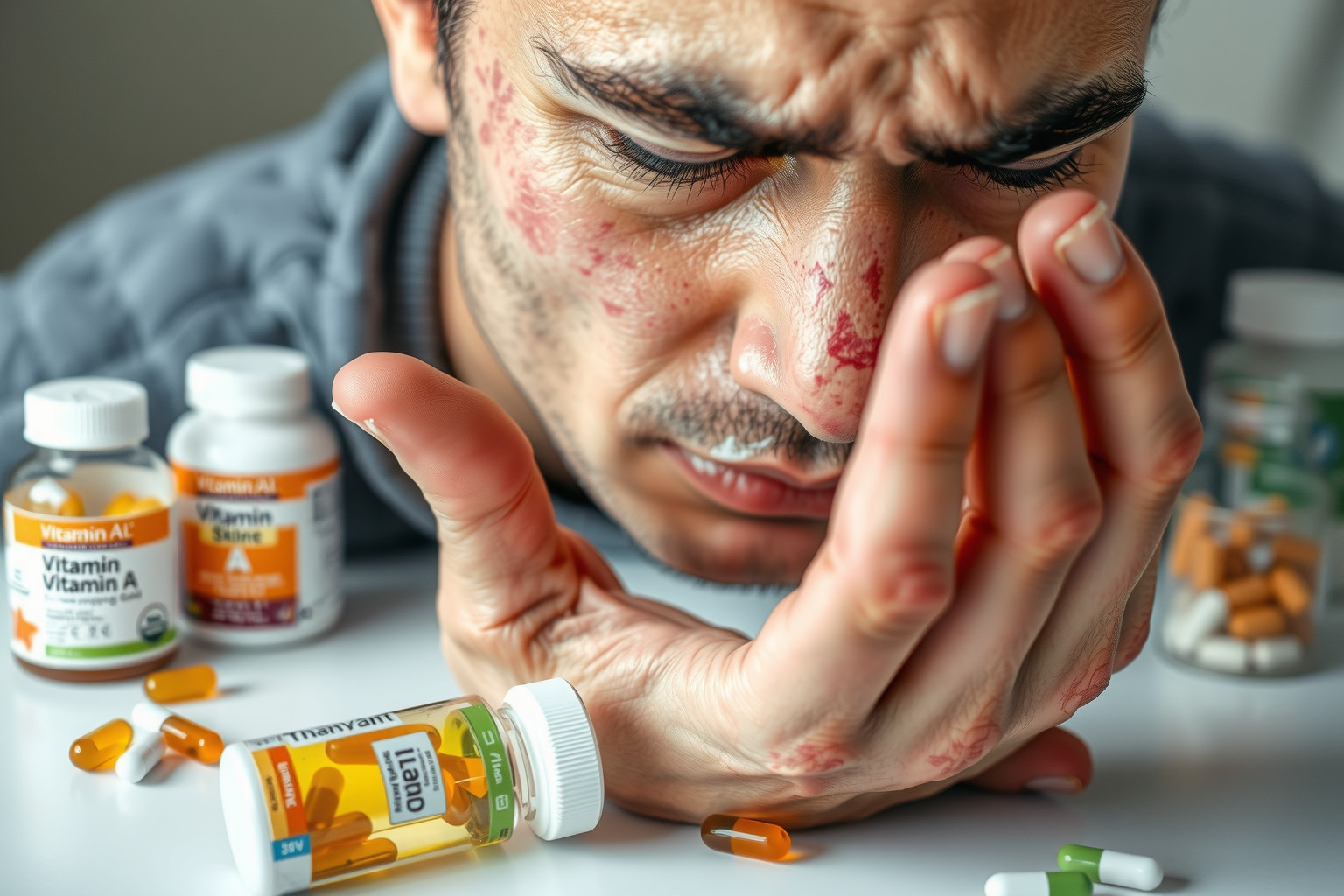 Az A-vitamin túladagolása bőrviszketést és hámlást okozhat.