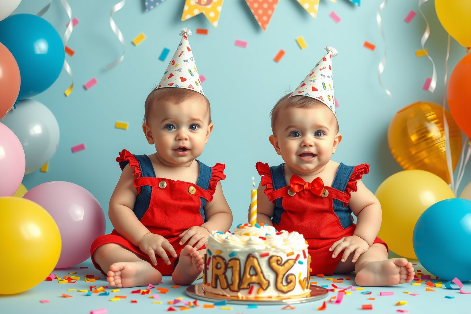 Kettős vidámság: ikrek első születésnapi meghívó kreatívan!