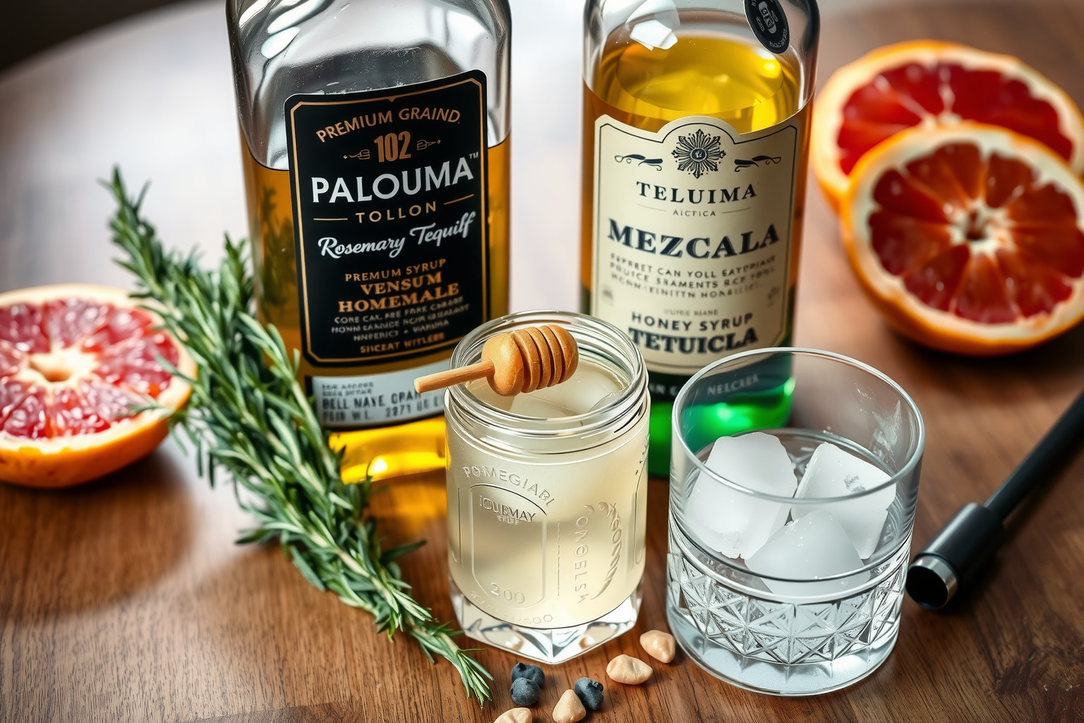 A rozmaring szirup mélyíti a Paloma aromáját és frissességét.