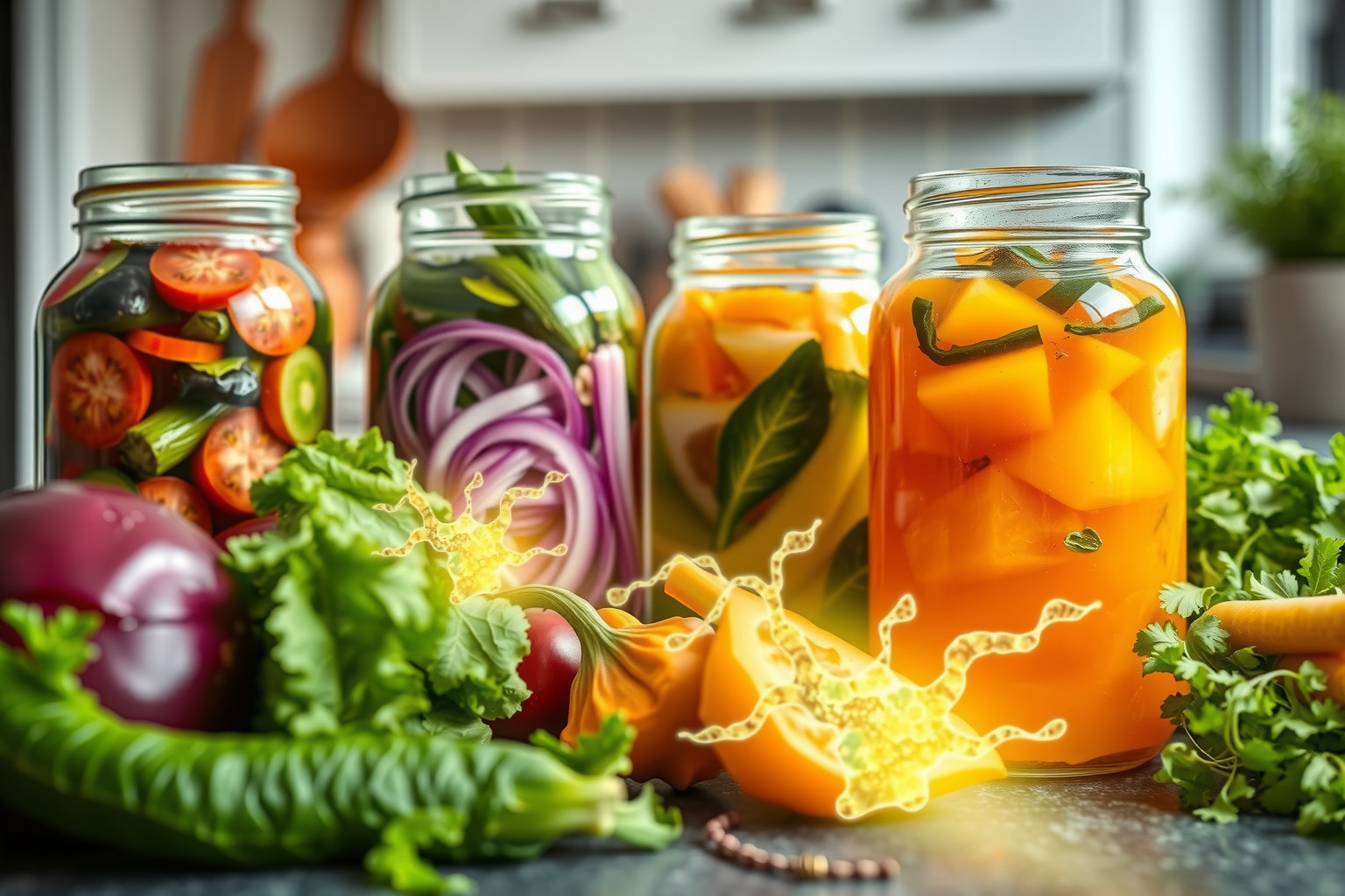 A fermentált zöldségek prebiotikumai elősegítik a bélbaktériumok növekedését.