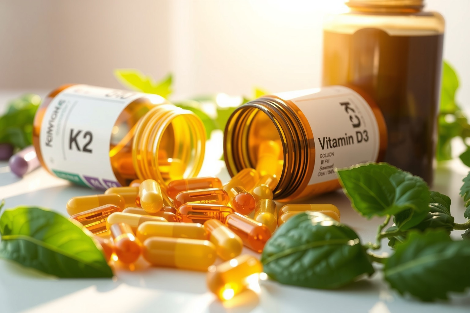 A K2- és D-vitamin együtt hatékonyabb a csontok erősítésében.