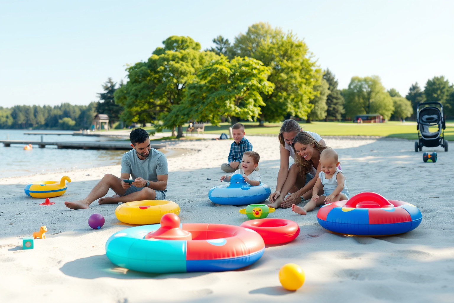 A Balaton sekély vize ideális kisgyermekes családoknak.