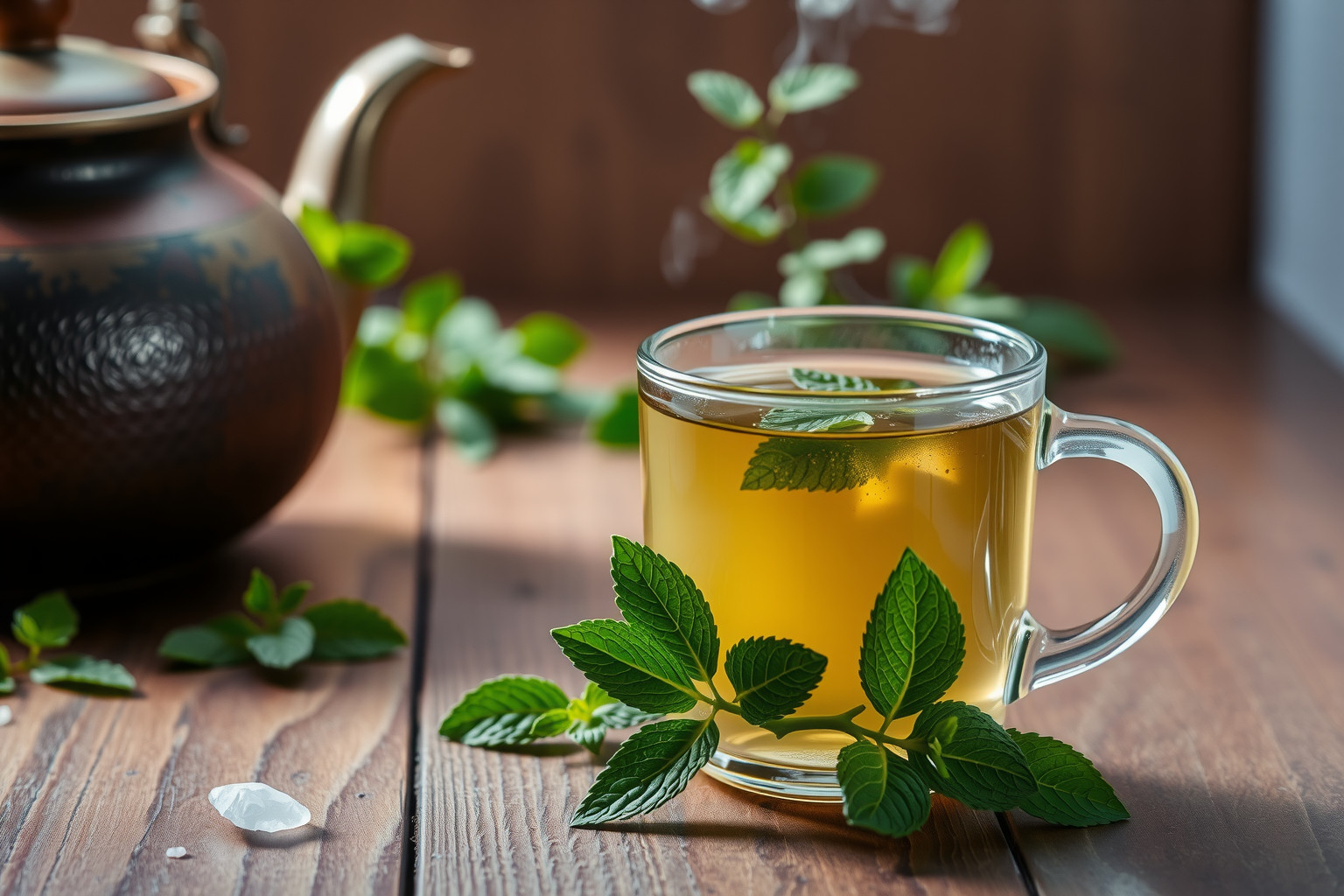 A friss borsmentalevél segít intenzívebb aromát és ízt adni.