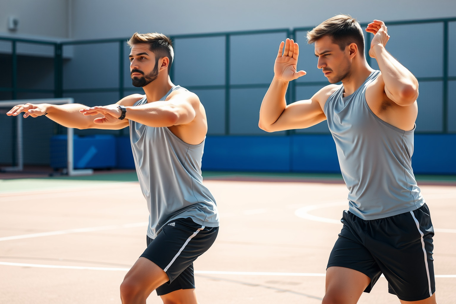A bemelegítés csökkenti a sérülésveszélyt páros sportokban.