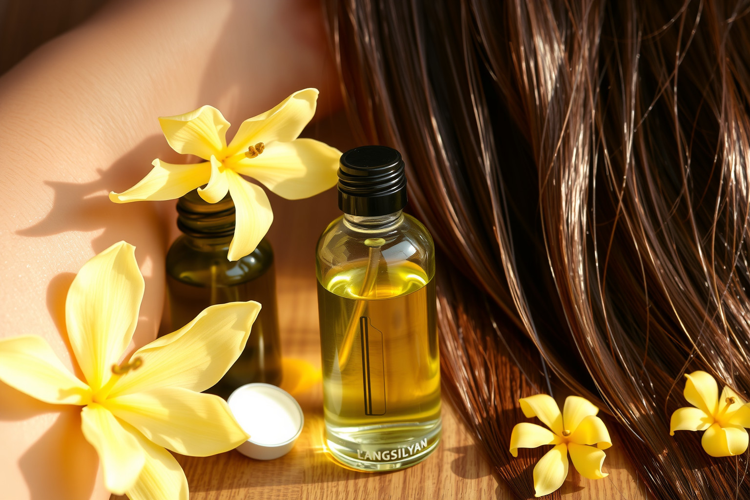 Az ylang-ylang olaj fokozza a bőr ragyogását és haj fényét.