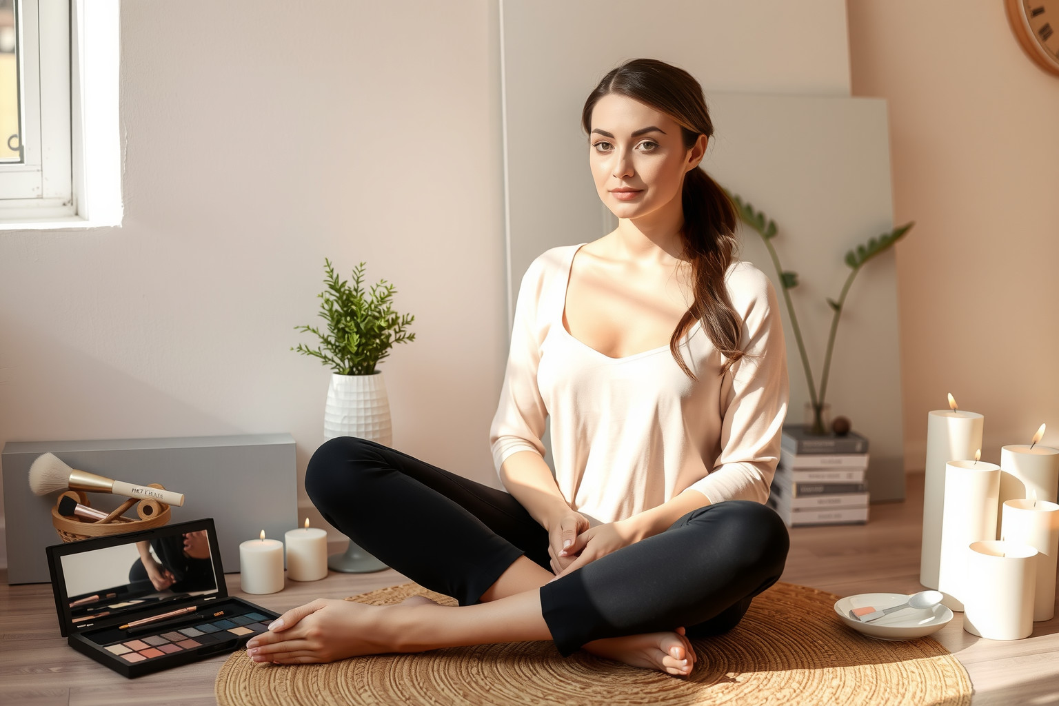 A meditatív smink segít elmélyíteni a tudatos jelenlétet.