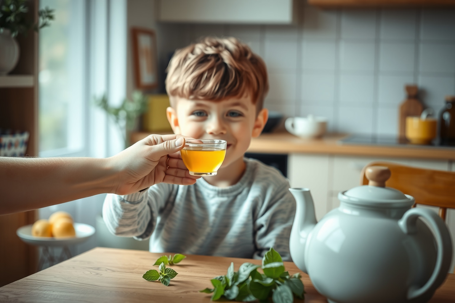 Citromfű tea kisgyermekeknek enyhe nyugtatóként adható 1 éves kortól.