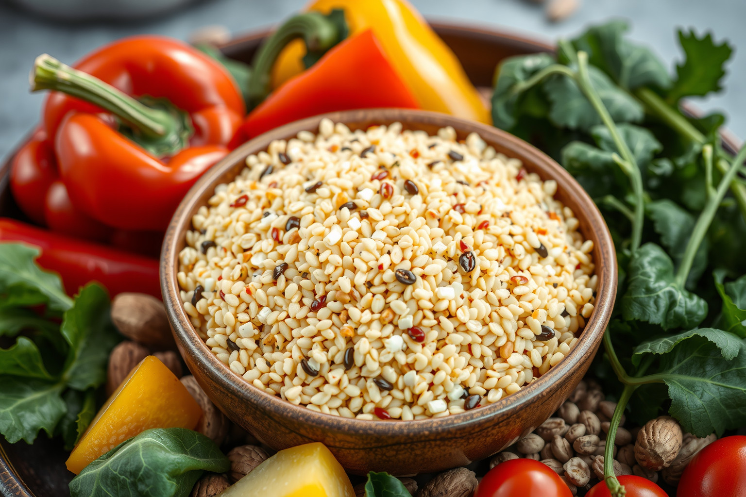 A quinoa teljes értékű fehérje, gazdag B-vitaminokban és magnéziumban.