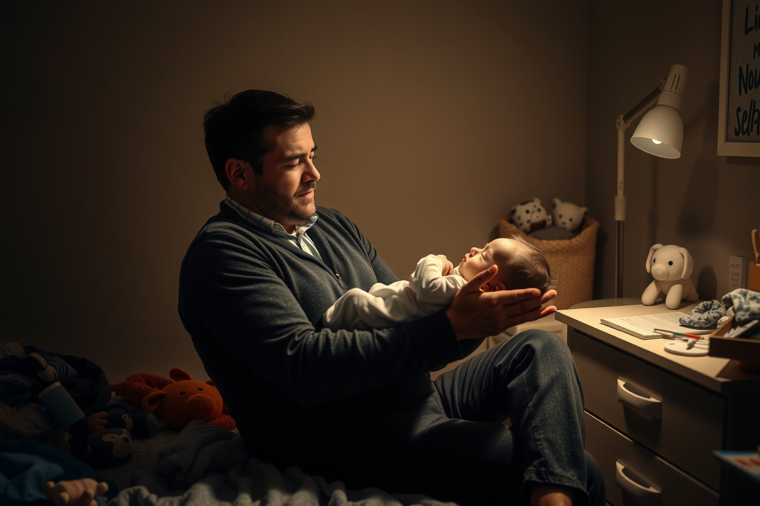 Az alvásmegvonás csökkenti az apai stresszt megfelelő pihenéssel.