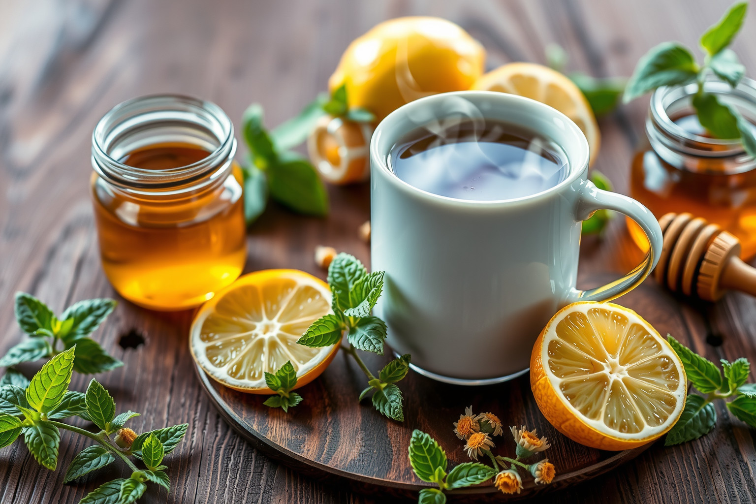 Citromfű tea mézzel és gyömbérrel fokozza nyugtató hatását.