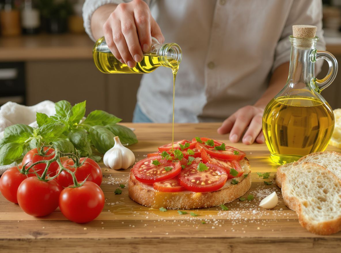 A friss bazsalikom elengedhetetlen a tökéletes bruschettához.