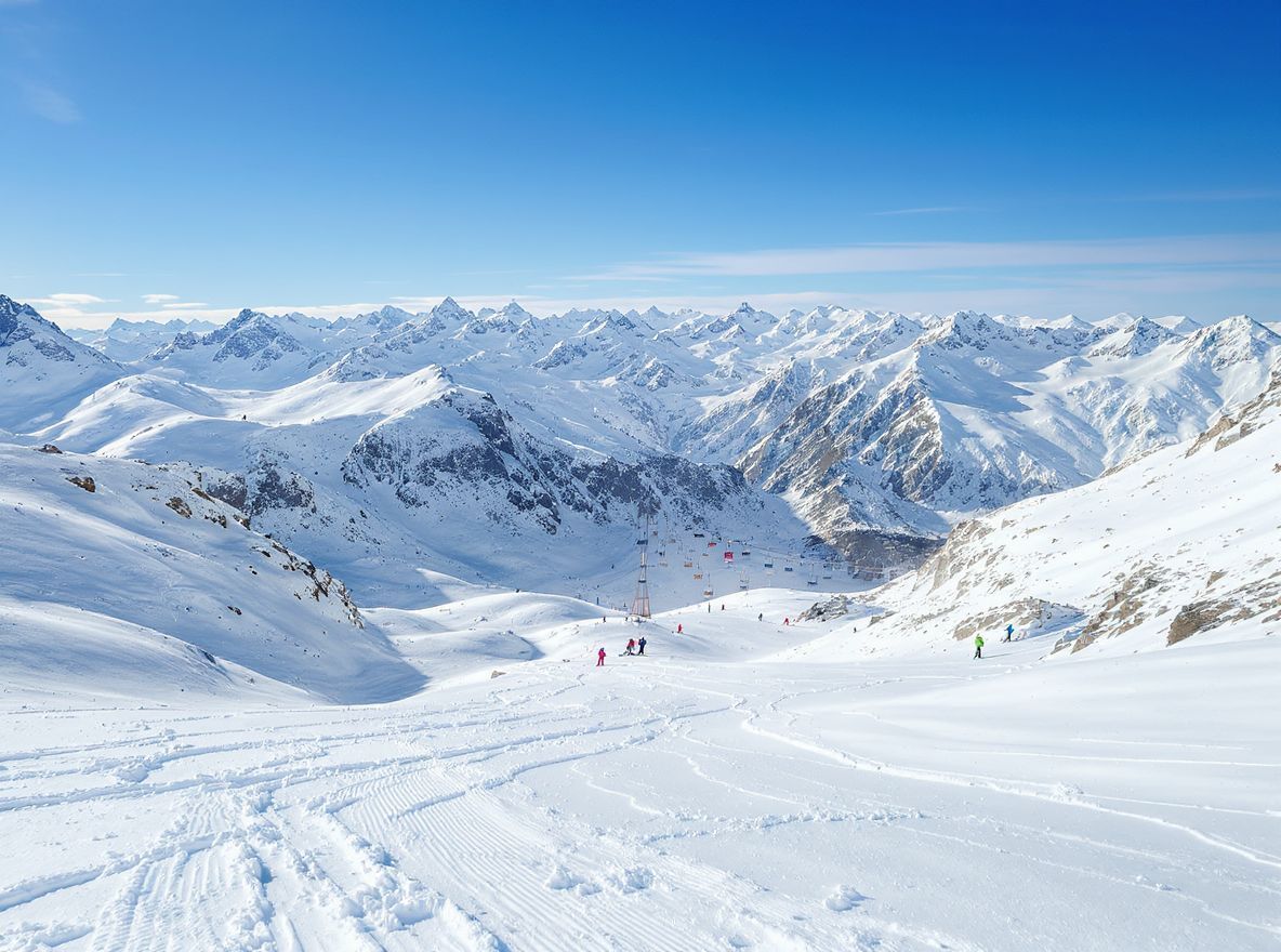 A világ leghosszabb sípályája a francia Les 3 Vallées.