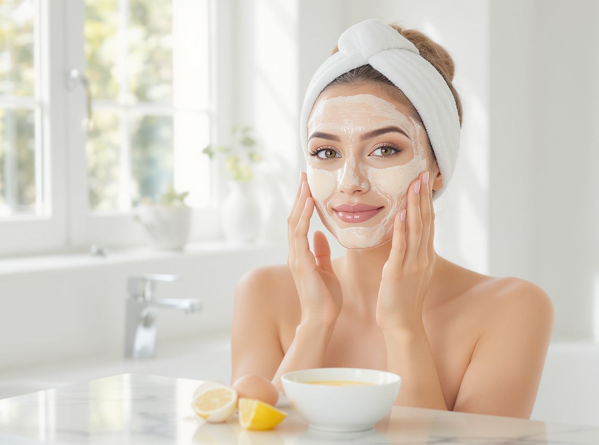 A tojásfehérje és citromlé természetes feszesíti a bőrt.