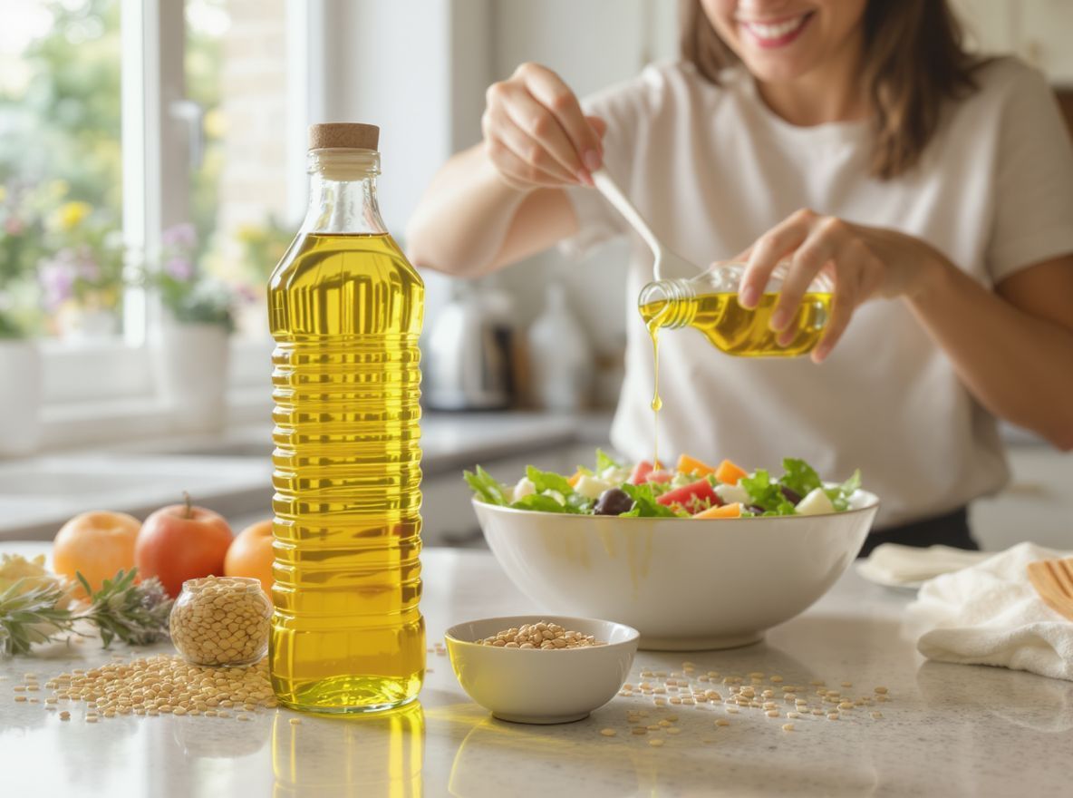 A lenmagolaj salátákhoz és smoothie-khoz ideális kiegészítő.