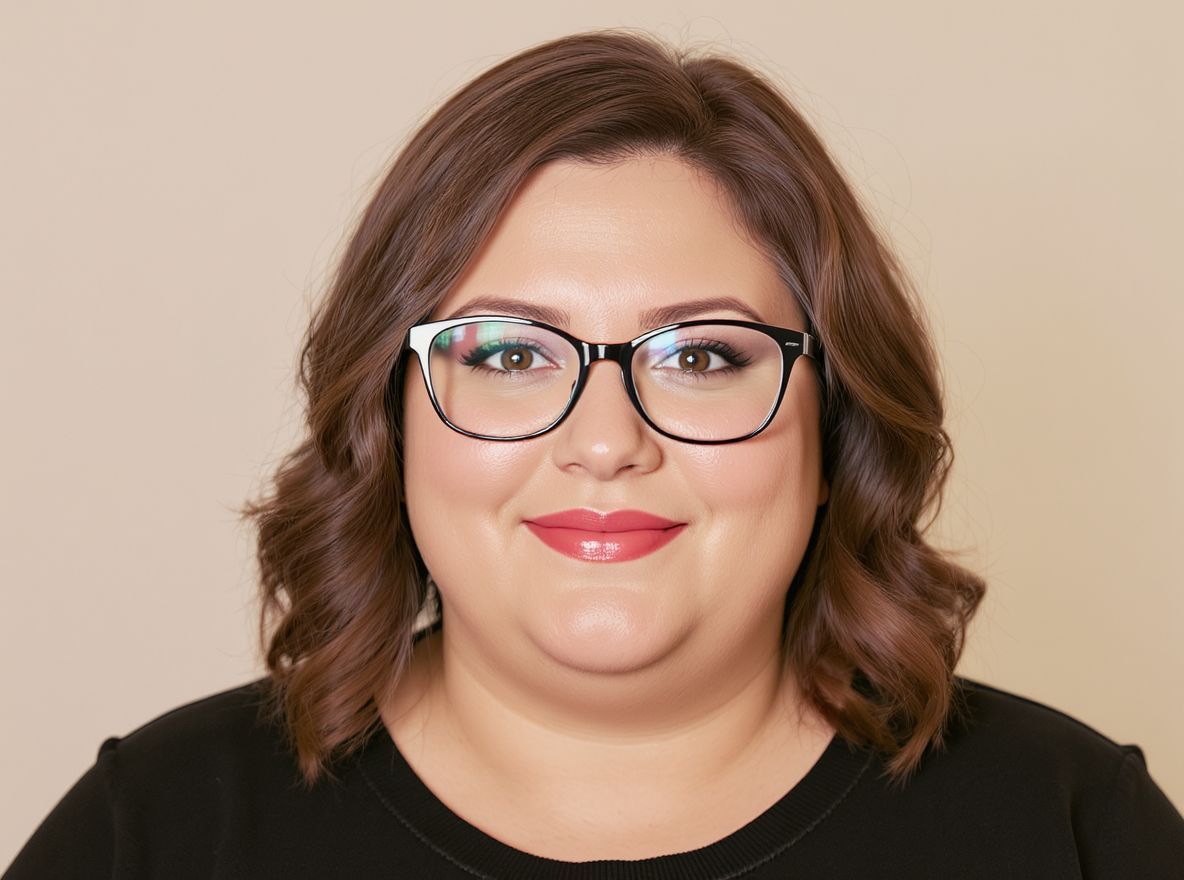 Kerek arcra válassz avangard szemüveget és romantikus frizurát!