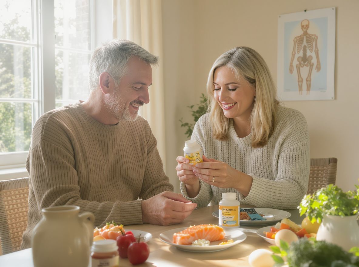 A D-vitamin segíti a kalcium felszívódását a csontokban.