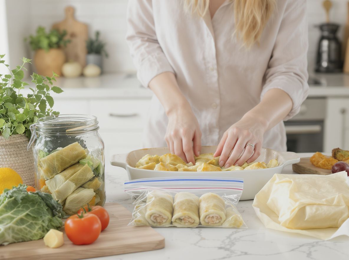 A töltött káposzta hűtőben is tárolható 3-4 napig.