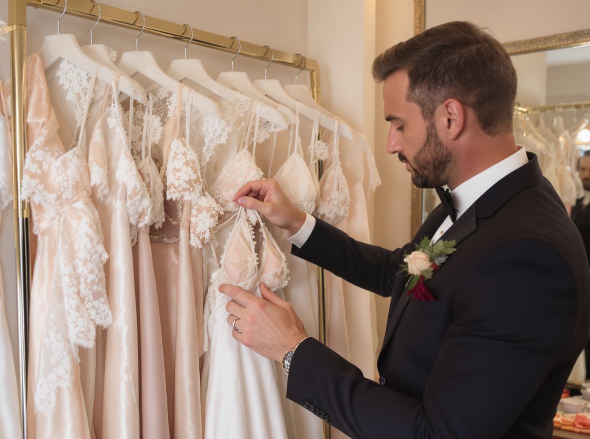 A vőlegény hozzájárulása a fehérnemű választáshoz fontos.