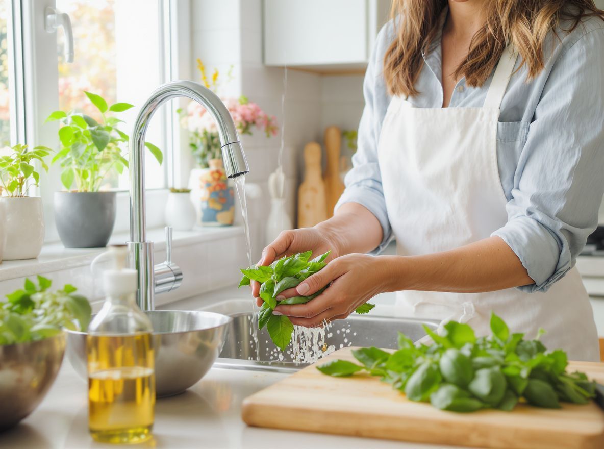 Az olajos módszer megőrzi a bazsalikom ízélményét.