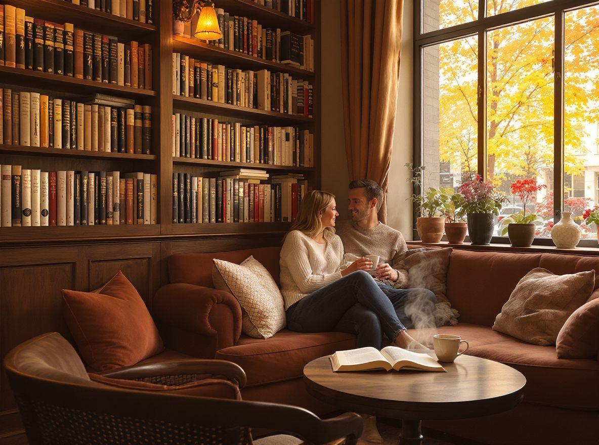 Irodalom és kávé együttese inspiráló légkört teremt.