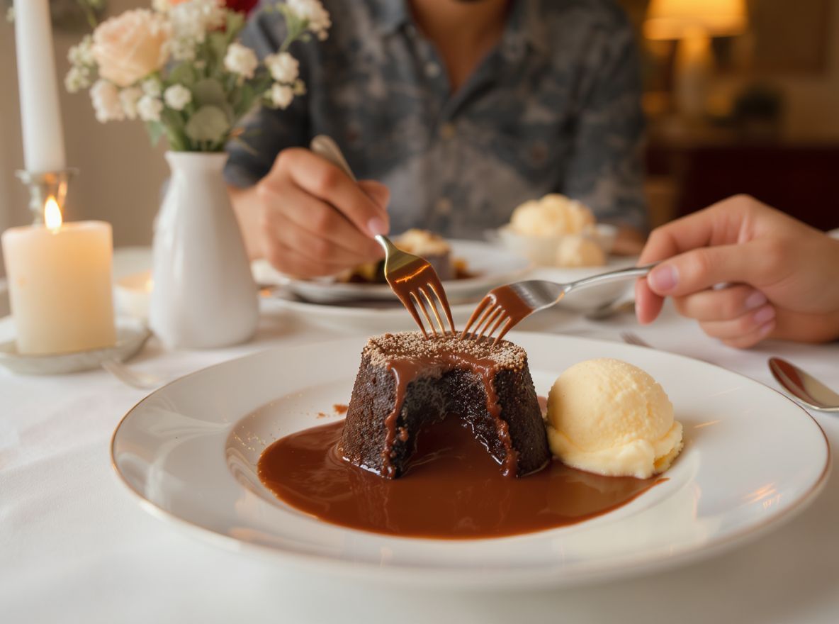 A csokoládés lávatorta gazdag íze mindenkit elvarázsol!